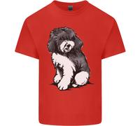Harlequin Poodle Sketch Uomo Cotone T-Shirt Tee Top