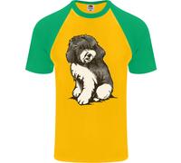 Harlequin Poodle Sketch Uomo S/S Baseball T-Shirt
