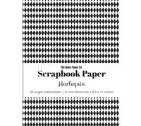 Harlequin Scrapbook Paper: Black and white checkered craft paper for scrapbooks, junk journals, collage art, cards, origami and DIY projects