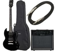 Harley Benton DC-200 BK Student Serie Bundle