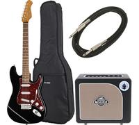 Harley Benton ST-62BK Hot Rod Mooer Bundle
