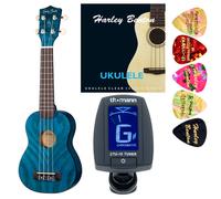 Harley Benton UK-12 Stain Ash Blue Bundle