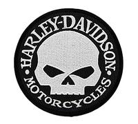 Harley-Davidson 4 in. Embroidered Willie G Skull Logo Small Emblem Sew-On Patch