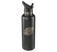 Harley-Davidson Bar & Shield - Borraccia in acciaio inox a doppia parete, colore: Nero