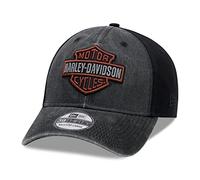 HARLEY-DAVIDSON Berretto da baseball da uomo con logo bicolore, Nero , L