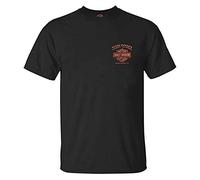 Harley-Davidson Eagle Piston - Maglietta a maniche corte, in cotone, colore: Nero - Nero - M