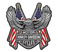 Harley-Davidson Logo con bandiera americano Adesivo