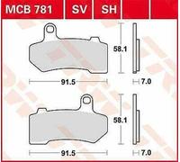 Harley Davidson FLHRC 1584 2008-2010 TRW Sv Serie Sindered Pastiglie Freno