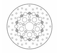 Moto-master Round Harley Davidson 112314 Left&right Front Brake Disc Argento