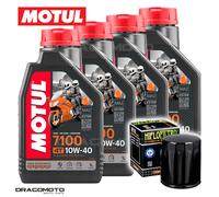 Harley-Davidson FXCW Rocker JJ 2008-2010 Tagliando Olio Motul 7100 4T 10W-40 ...