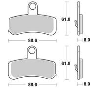 Sbs H/d 853hs 853h.hs Sintered Brake Pads Argento
