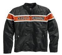 HARLEY-DAVIDSON Generations - Giacca sportiva da uomo, casual, per attività all'aria aperta, colore nero, arancione, 4XL