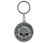 Harley-Davidson H-D Domed Skull Metal Key Chain Portachiavi