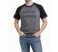 Harley-Davidson Maglietta raglan Iron Bond da uomo, grigio - 99001-23VM