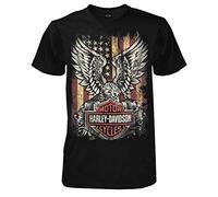 Harley-Davidson Men's Custom Freedom Short Sleeve Crew Neck Tee - Black (XL)