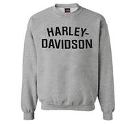 Harley-Davidson Men's Sweatshirt, Heritage H-D, Gray Crew Neck Pullover 30296642