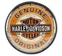 Nostalgic-Art Orologio da muro retrò, Ø 31 cm, Harley-Davidson - Genuine Original - Idee regalo per biker, Official License Product (OLP), decorazione per la cucina grande, design vintage
