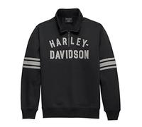 Harley-Davidson Pullover da uomo con cerniera 1/4, Black Beauty - 96014-23VM, nero, 4X-Large