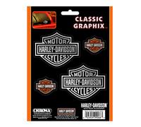 Harley-Davidson Set di 4 adesivi per moto, impermeabili, per casco da moto, auto, laptop e molto altro ancora