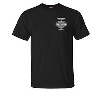 Harley-Davidson T-Shirt da Uomo a Maniche Corte in Cotone con Logo Lightning Crest, Nero, XL