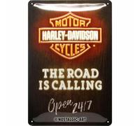 Harley Davidson The Road Is Calling Segno Del Metallo 200mm x 300mm