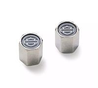 Harley-Davidson VENTILKAPPEN BAR & SHIELD Outline CHROM, Nero & Bianco