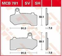 Harley Davidson Vrscd 1130 2006-2007 TRW Sh Serie Sindered Post. Pastiglie Freno