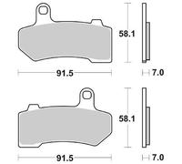 HARLEY DAVIDSON VRSCA V-Rod 1130 2006-2006 PASTIGLIE FRENO SBS 830 HS (SINTERIZZ