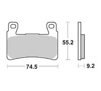 Sbs H/d 860hs 860h.hs Sintered Brake Pads Oro