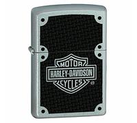 Zippo H-D-Carbon Fiber Accendino, Ottone, Cromo e Nero, Regular 5.7 x 3.7 x 1.2 cm