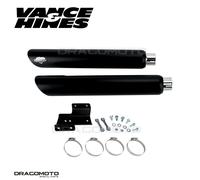 Harley FLSTN 1690 Softail Deluxe 2012-2013 Twin Slash Scarico Vance & Hines 4...