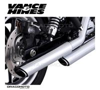 Harley FXDB 1584 Dyna Street Bob 2007-2013 Twin Slash Scarico Vance & Hines 1...