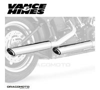 Harley FXST 1584 Softail Standard 2008-2009 Twin Slash Scarico Vance & Hines ...