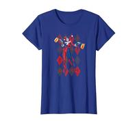Harley Quinn Pow Pow Maglietta, Donna, Blu Reale, 3XL