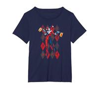 Harley Quinn Pow Pow Maglietta, Donna Plus-Size, Navy, 3X