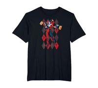 Harley Quinn Pow Pow Maglietta, Uomo Taglie Grandi, Nero, 2X Tall