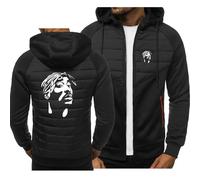 HARLSO ABA-RTH - Giacca da uomo con cappuccio in pile con cerniera, felpa calda, a maniche lunghe, antivento, maglione caldo, cappotto casual da uomo, D-XL