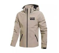 HARLSO Felpa con Cappuccio e Zip da Uomo per Doctor Who, a Maniche Lunghe, alla Moda, da Corsa, da Allenamento, con Cappuccio Rimovibile,E-x_l