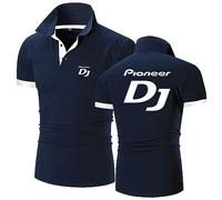 HARLSO Polo da uomo a manica corta per Pioneer DJ Quick Dry Athletic Tees Casual Work Golf Tennis Top Allenamento Polo Sport Palestra Top,Blue-4XL