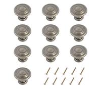 HARMAC HOUSE Confezione da 10 pomelli rotondi in peltro vintage, resistenti, diametro 32 mm, per porte e cassetti, maniglie a fungo (peltro vintage)