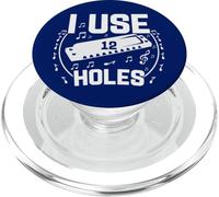 Harmonica Player I Use 12 Holes Citazione divertente Musica Musicista PopSockets PopGrip per MagSafe