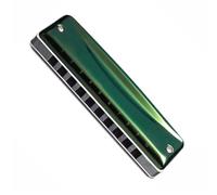 Harmonica Pour Étudiants Armonica diatonica 10 fori Blues Harp tonalità di Do verde oliva strumenti di qualità professionale(Key-LowF)