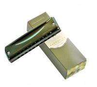 Harmonica Pour Étudiants Olive armonica diatonica a 10 fori Arpa diatonica Green Blues Strumento musicale a 10 fori [Scegli la tua tonalità](F)