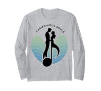 Harmonious Souls, Coppia di Note Musicali, Motivo Romantico Maglia a Manica