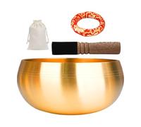 Harmonious Toll Bowl Collection for Mindfulness Event Strong Musical Brass Construction Portable Carry Case Brass Bowl
