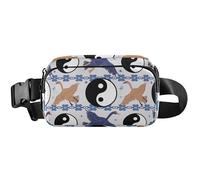 Harmonious Yin Yang beige impermeabile da donna Marsupio da cintura con stampa marsupio da viaggio, armonioso Yin Yang beige, 20,3 x 13,5 x 5,8 cm, divertente, carino, armonioso Yin Yang beige, 8 x