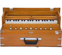Harmonium BINA 23B, USA, Professionale, Pieghevole, Safri, 3 1/2 Ottave, 9 Fermate, Colore Naturale, Accoppiatore, Doppia Reed, Borsa in Nylon, Strumento Musicale Indiano, Kirtan (PDI-BIE)
