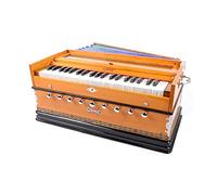 Harmonium BINA n. 9 Indian Harmonium, edizione 2024, 3 1/2 ottave, 9 stop, 4 note extra, soffietto multiplo, ancia speciale BINA, Checked & Retuned by Aakrati Musicals Safri, colore naturale, Kirtan,