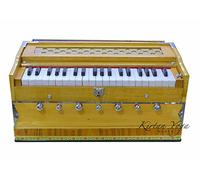 Harmonium Raga Student Premium naturale, modello fisso, 3.25 ottave, Mantice apertura multipla, 2 set di ance, funzione coupler