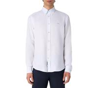 Harmont&Blaine Camicia Uomo in Lino Manica Lunga CRN014010883B 8055168807352 - Bianco Bianco 100